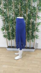 Kadın Yüksek Bel Lazer Kesim Detaylı Midi Ithal Krep Etek