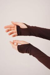 Uzun Kollu Basic Kahverengi Bluz