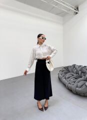 230 Gr Poly Viscose Full Lycra Metal Toka Aksesuarli Pantolon