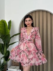 Avellino Sırt Dekolteli Elbise