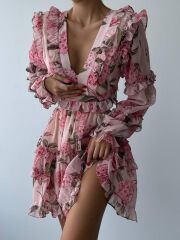 Avellino Sırt Dekolteli Elbise