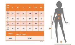 Kadın Elastik Bel Yırtık Kenar Detaylı Kot Etek