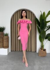 Popi Madonna Yaka Kalem Elbise