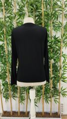 Kadın Uzun Kollu Bisiklet Yaka Kalp Desenli Viskon Bluz