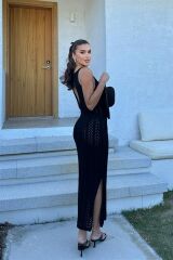 Rosalia Sırt Dekolteli Elbise 2761