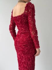 Folers Çiçek Desenli Elbise