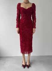 Folers Çiçek Desenli Elbise