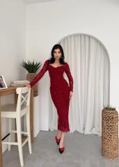 Folers Çiçek Desenli Elbise