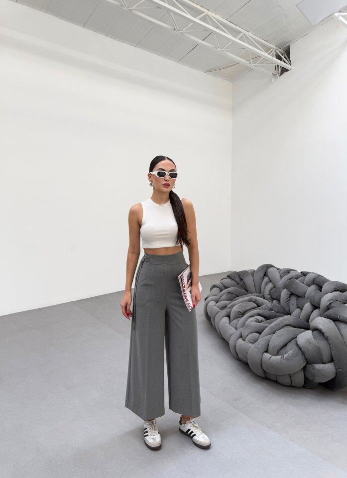 230 Gr Poly Viscose Full Lycra Metal Toka Aksesuarli Pantolon