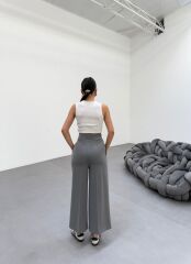 230 Gr Poly Viscose Full Lycra Metal Toka Aksesuarli Pantolon