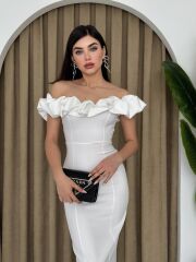 Popi Madonna Yaka Kalem Elbise