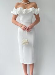 Popi Madonna Yaka Kalem Elbise