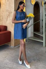 Sırt Bağcıklı Tensel Elbise 2880