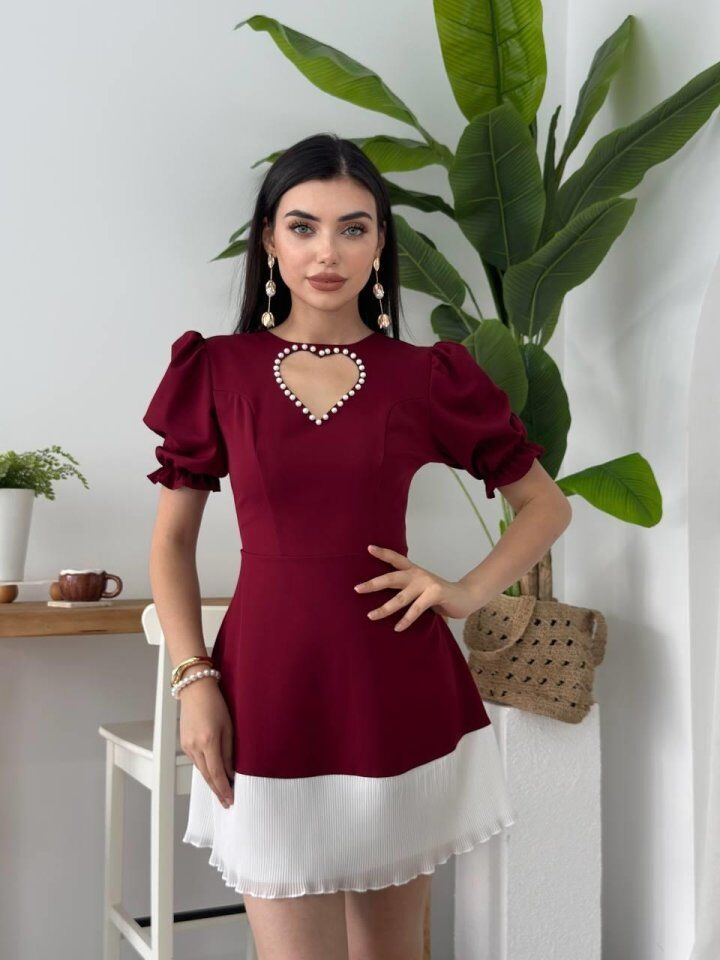 Safe Kalp Detaylı Elbise