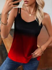 Kadın Askılı Yuvarlak Yaka Süprem Bluz