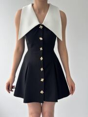 Ness Düğmeli Elbise