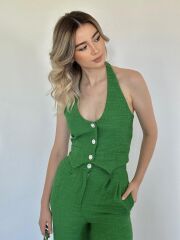 Yeşil Yelek Ve Pantolon Takım
