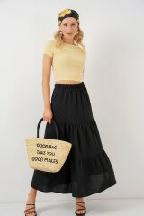 Ayrobin Uzun Etek 8048 - Siyah