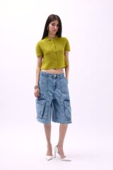 Bebe Yaka Düğmeli Bluz