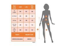 Kadın Uzun Kollu Kruvaze Yaka Eteği Düğmeli üst Krep Alt Dokuma Elbise