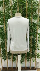 Kadın Uzun Kollu Bisiklet Yaka Kurukafa Desenli Viskon Bluz