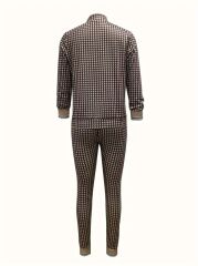 Kadın Uzun Kollu önden Fermuarlı Desenli şardonlu Dalgıç Ceket Ve Pantolon Ikili Takım