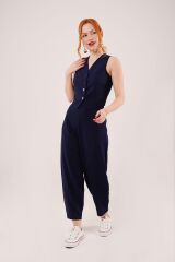 Havuç Kesim Lacivert Pantolon