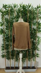 Kadın Uzun Kollu Bisiklet Yaka Desenli Viskon Iki Iplik Bluz