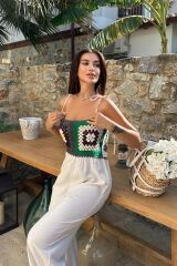 Jasmin Süzüneli Keten Tulum 1280-08