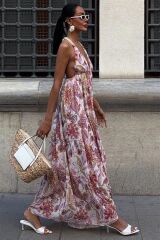 Amelia Sırt Dekolteli Şifon Elbise 2614