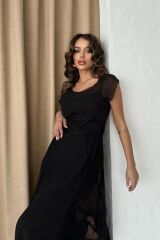 Archernar Şifon Tül Elbise 2704-8