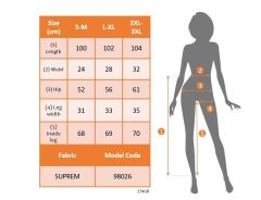 Kadın Yüksek Bel Desenli Lastikli Süprem Pantolon