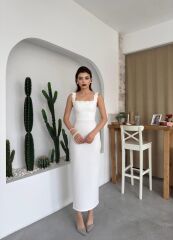 Mıng Çiçek Detaylı Elbise