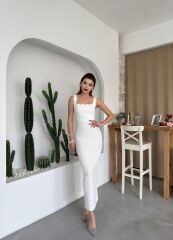 Mıng Çiçek Detaylı Elbise