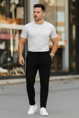 Erkek Beli Bağcıklı Jogger Pantolon