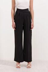Siyah Yüksek Bel Palazzo Pantolon 6646