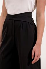 Siyah Yüksek Bel Palazzo Pantolon 6646