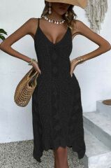 Kadın Ince Askılı Triko Elbise