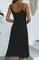 Kadın Ince Askılı Triko Elbise