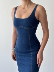 Tuna Denim Elbise