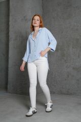 Kol Katlama Detaylı Bebe Mavi Gömlek