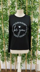 Kadın Uzun Kollu Bisiklet Yakabe Youdesenli Viskon Bluz