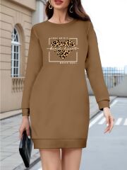 Kadın Uzun Kollu Bisiklet Yaka Desenli Viskon Iki Iplik Bluz