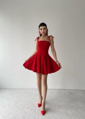 Clara Askılı Mini Elbise