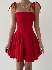 Clara Askılı Mini Elbise