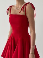 Clara Askılı Mini Elbise