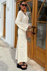 Birit Detaylı Ajurlu Elbise 2838