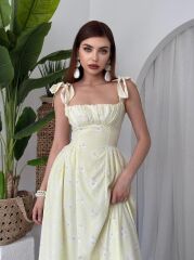 Khalesı Omuz Bağlamalı Elbise