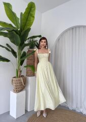 Khalesı Omuz Bağlamalı Elbise