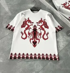 Unisex Bisiklet Yaka Baskılı Oversize T-Shirt - Beyaz